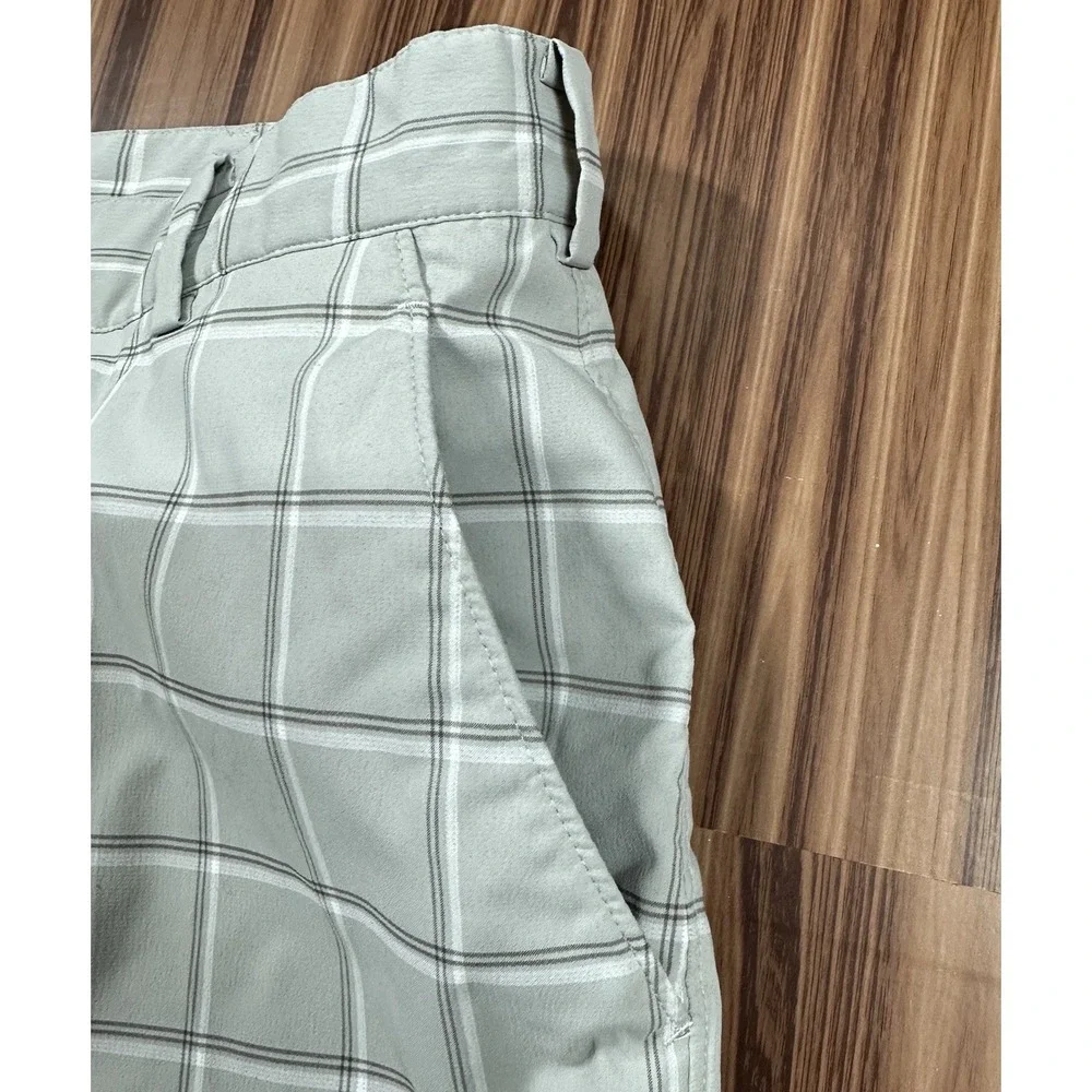 Nike Golf Performance Shorts Mens Size 36 Gray-Tan Plaid 12.5